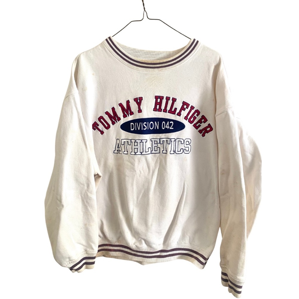 Vintage Men's Sweatshirt 1990's Tommy Hilfiger Division 042 Athletics Size M